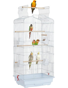Cage oiseau avec pied Corogne inséparables canari - Ciel & terre