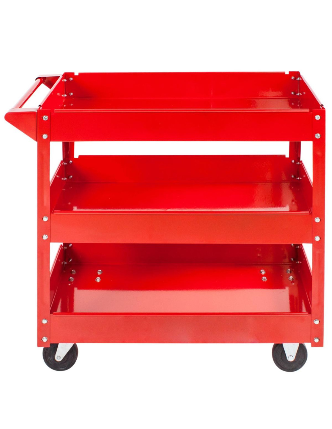 BAL Chariot d'atelier sur roulettes pour outils 3 étages rouge