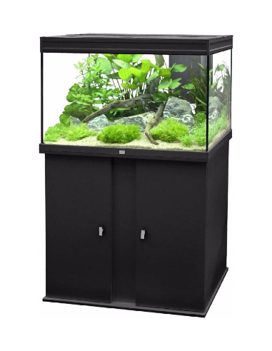 Aquarium + meuble 128 litres noir ciel et terre