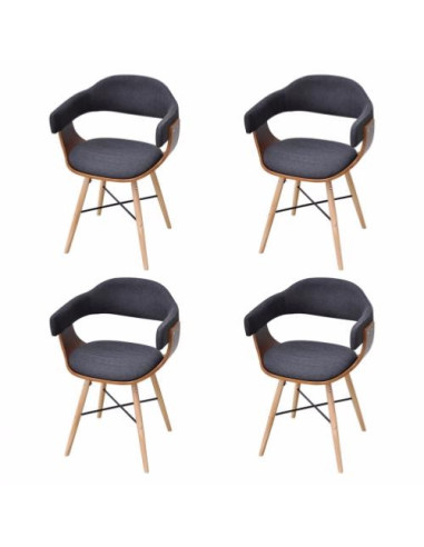 Lot 4 chaises grises scandinave chaise salle à manger - Ciel & terre