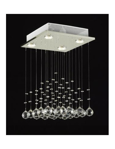 Plafonnier lustre en cristal LED 40 cm cielterre-commerce