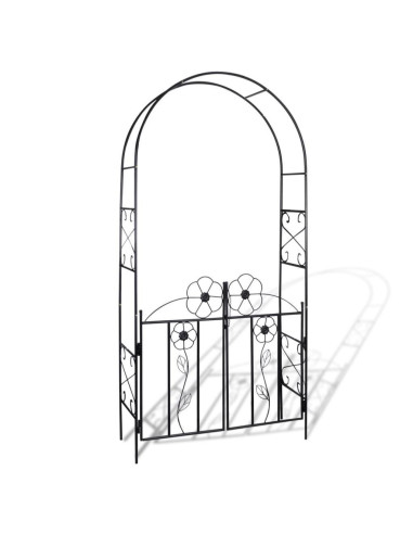 Arche de jardin en métal avec portillon Arche en acier