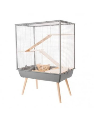 Cage grand rongeur grise scandinave cage lapin cage cochon d'inde cage hamster cage rat cage hamster