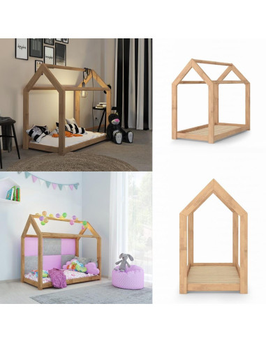 Lit montessori pour enfant 80x160 cm lit cabane lit maison