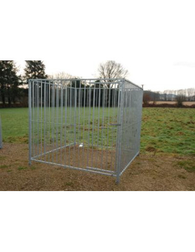 Chenil à barreaux 75m² chenil professionnel chenil costaud chenil barreaux enclos chien solide parc