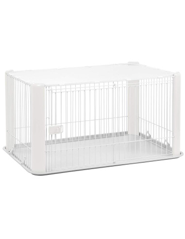 Cage chien pratique intérieur cage chat cage chiot blanche