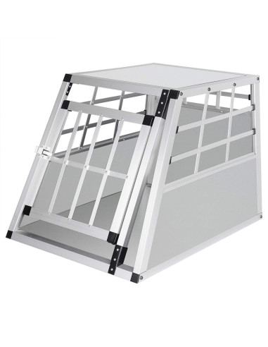 Cage transport ALU et MDF blanc cage chien cage chat