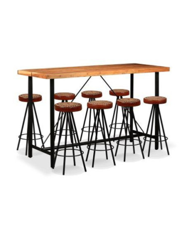 Ensemble de bar table avec 8 tabourets table de bar haute