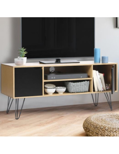 Meuble TV rétro bicolore meuble téléviseur rétro meuble tv