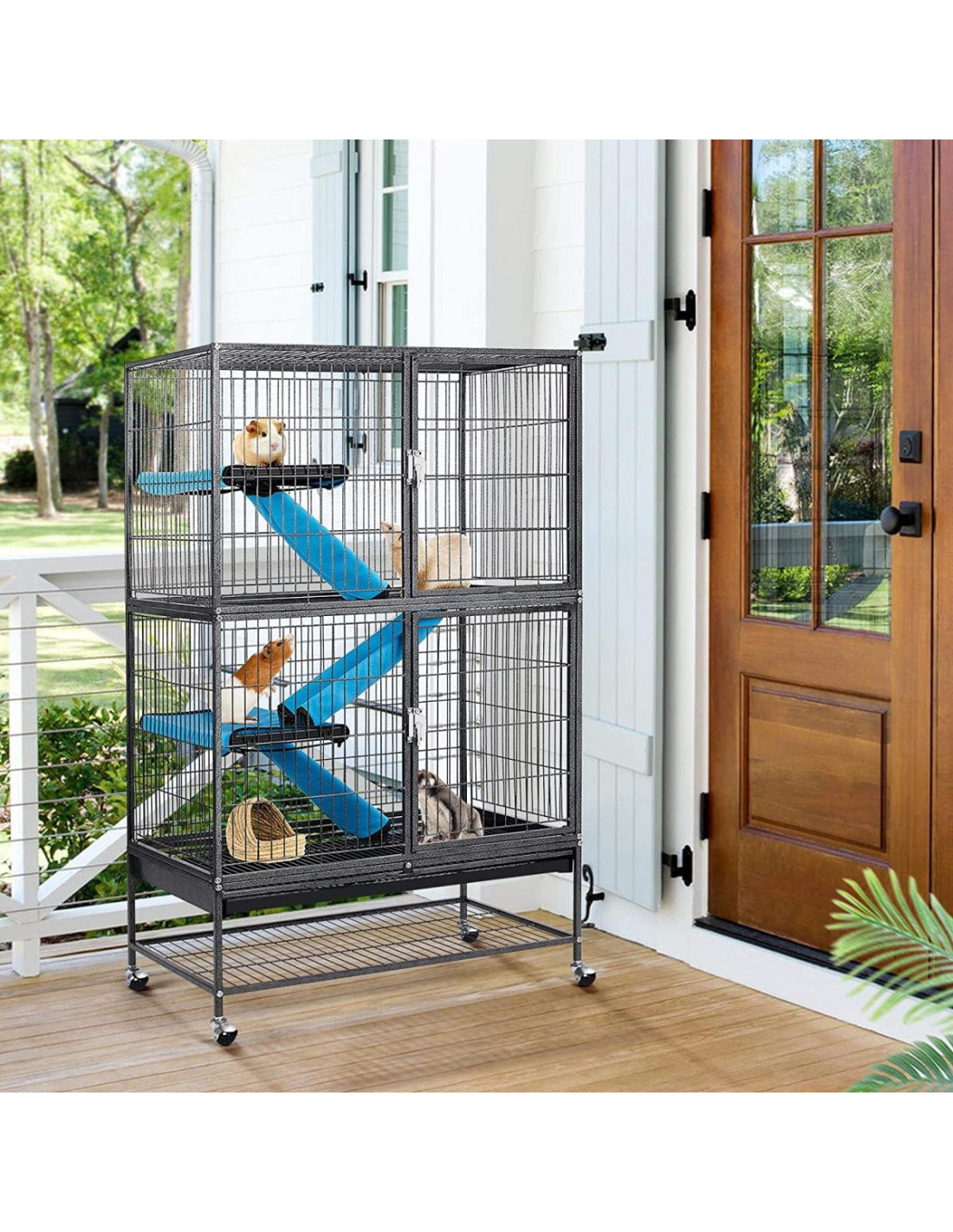 Cage rongeur 4 niveaux cage pour Furets écureuils Chinchillas cage rat  cielterre-commerce - Ciel & terre