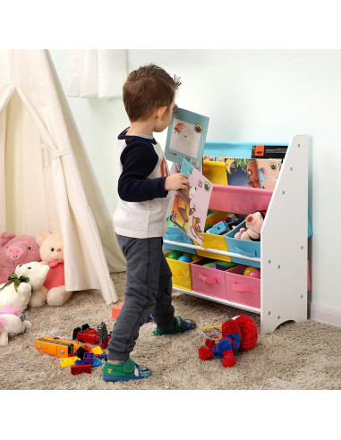 Meuble rangement livres bibliothèque enfant meuble jouets - Ciel & terre