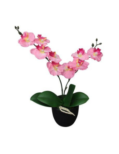 Orchidée artificielle 31 cm rose plante artificielle