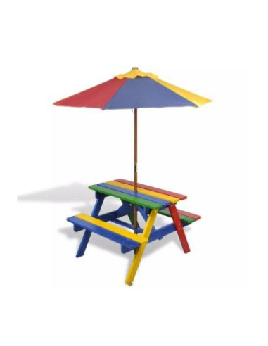 Table et bancs extérieur pour enfants table pique-nique