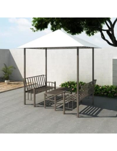 Pavillon de jardin banc avec table et bancs cielterre-commerce