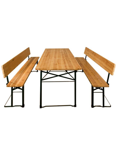 Table et banc pliables épicéa et pin massif table jardin