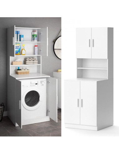 Armoire lave-linge avec rangement armoire machine à laver - Ciel & terre