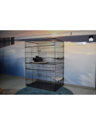 Cage chat intérieure 131 cage chaton parc chat cage avec plateforme cage chat en métal