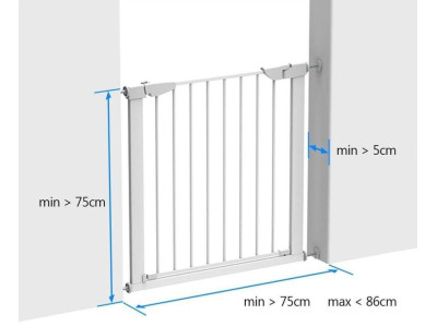 Barrière de porte pour chien barrière sécurité 75-84 cm - Ciel & terre