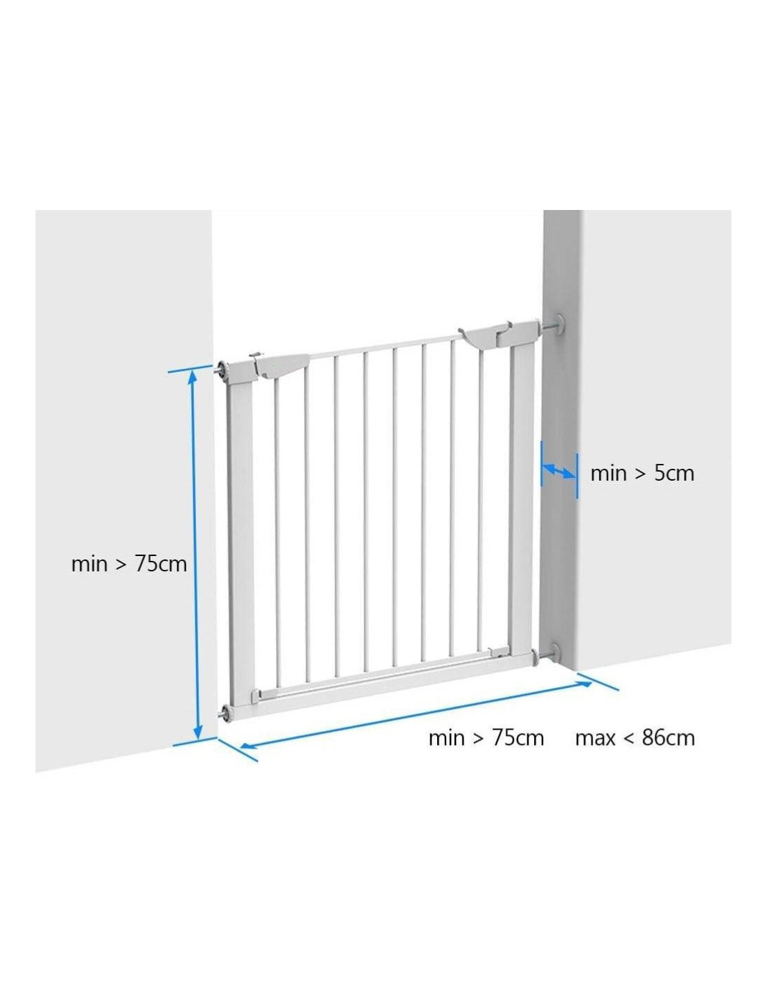 Barrière de porte pour chien barrière sécurité 75-84 cm - Ciel & terre