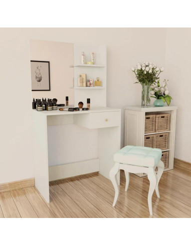 Coiffeuse table maquillage blanc cielterre-commerce