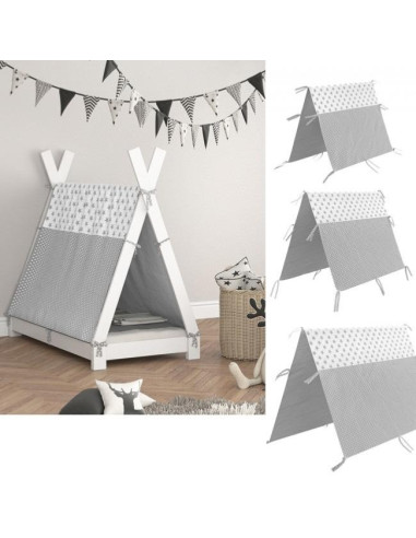 Tente pour tipi Montessori 80x160 cm accessoire lit cabane