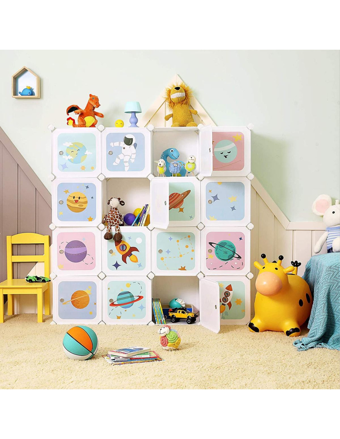 Armoire de rangement en plastique pour enfants, étagères de poitrine de bébé,  commode de Cisco, cube d'armoire, chambre à coucher, meubles de bureau -  AliExpress