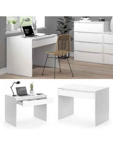 Bureau blanc avec grand tiroir bureau moderne de chambre