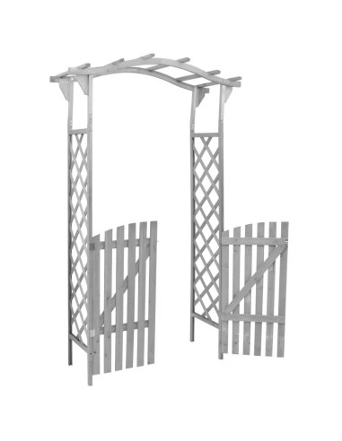 Arche de jardin avec portillon grise Arche jardin bois Arche en bois