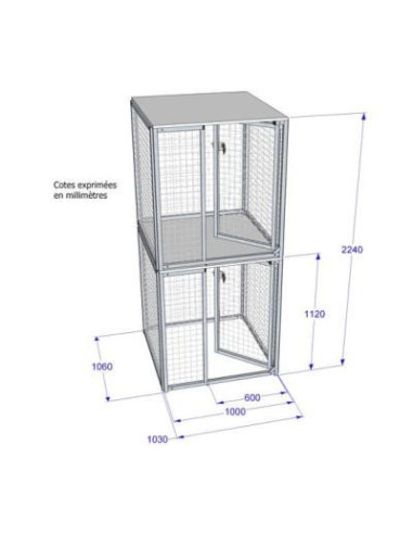 Cage chien double cage d'élevage SOLIDE cage chat taille 1