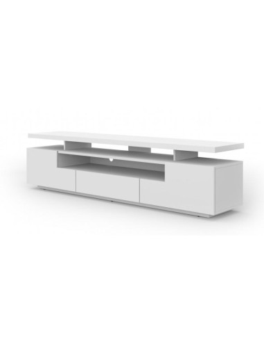 Meuble TV design blanc 180 cm meuble télévision moderne