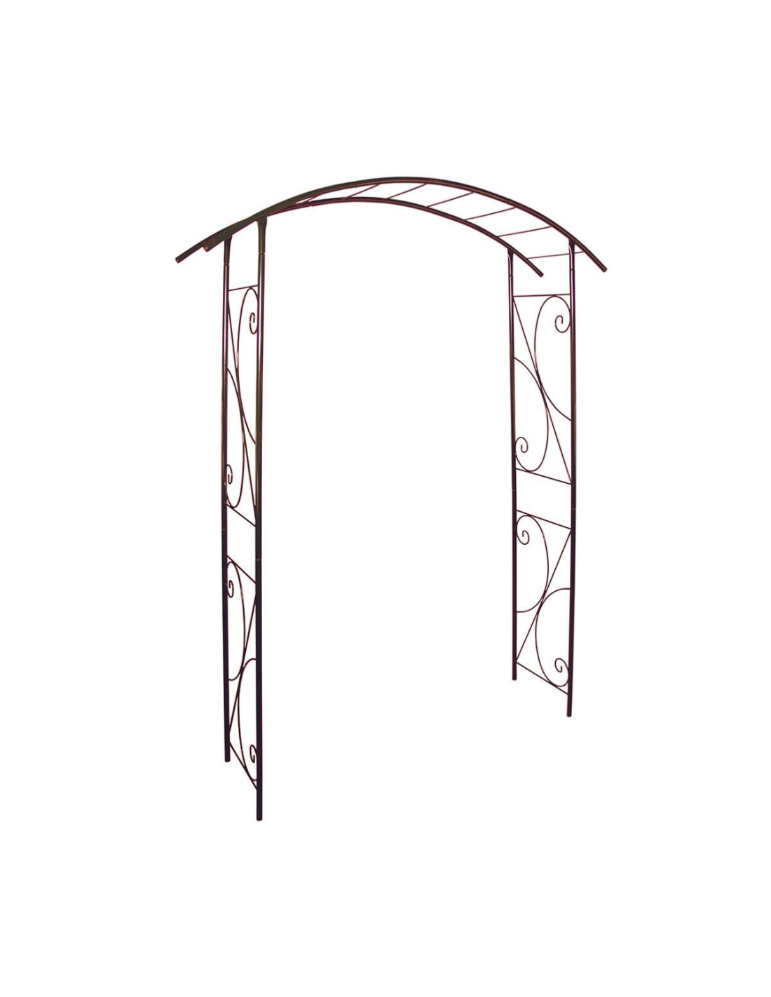Arche jardin avec portillon en fer forgé marron antique - Ciel & terre