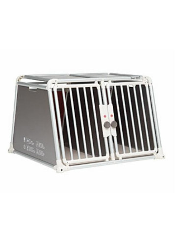 Cage transport double XXL alu SOLIDE cage chien costaud