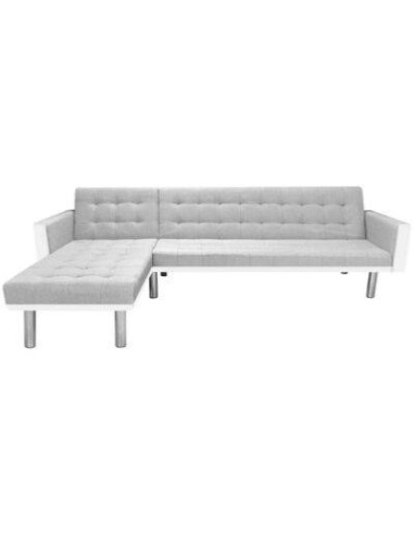 Canapé lit angle tissu blanc et gris canapé salon moderne