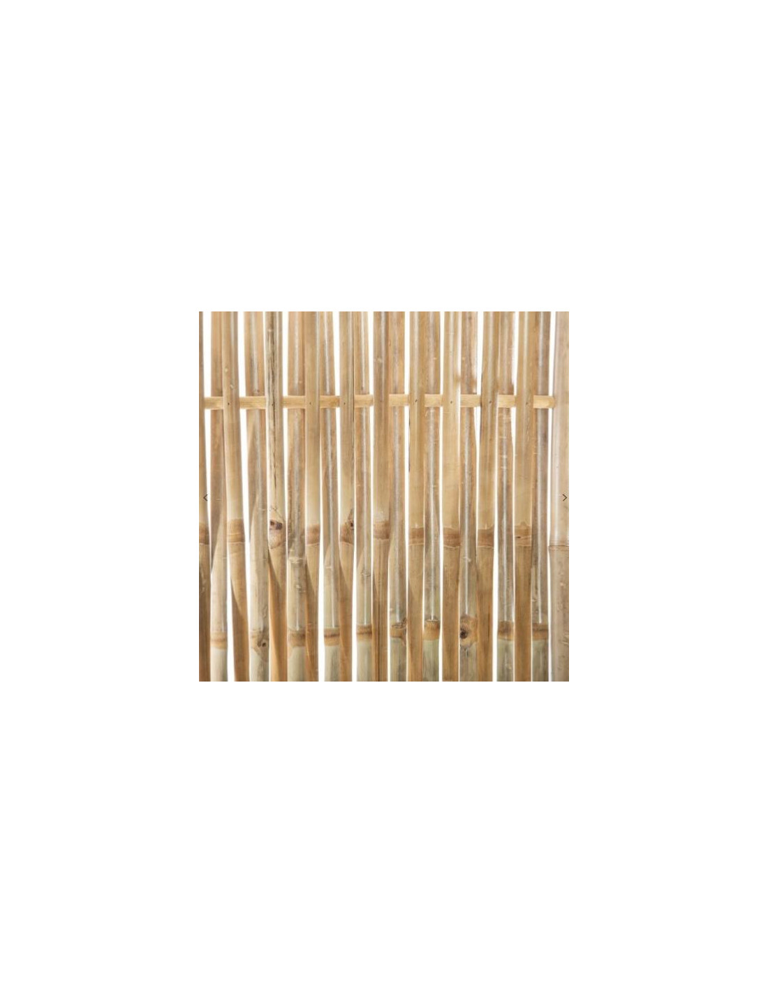 Paravent séparateur en bambou et bois de mindi couleur noyer