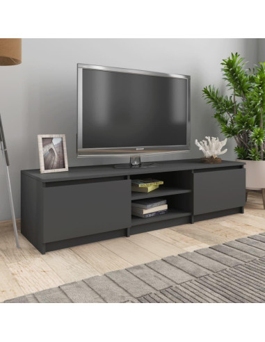 Meuble TV gris meuble télévision avec rangement et placard