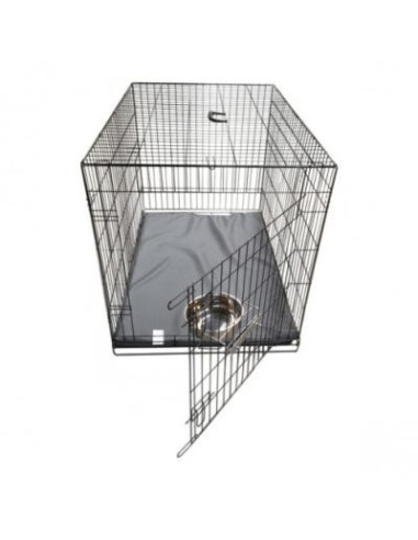 Cage complète avec bac + coussin anthracite + bol inox (6 tailles) cieltere-commerce Taille 3
