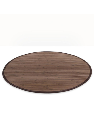 Tapis rond bambou brun foncé tapis salon tapis chambre Taille 3