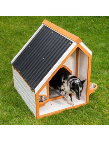 Niche chien moderne niche robuste avec toit PVC 2 tailles Taille 2