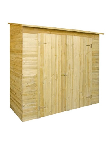Armoire de jardin 130 x 69 x 200 cm THEO en bois traité autoclave FOREST  STYLE - ALMATEON