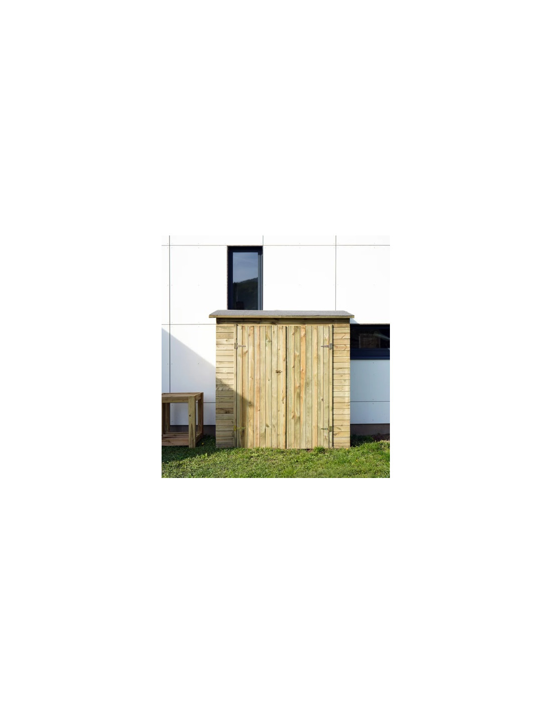 Armoire de jardin pin autoclave FSC Hauteur 200 cm Armoire en bois armoire  - Ciel & terre