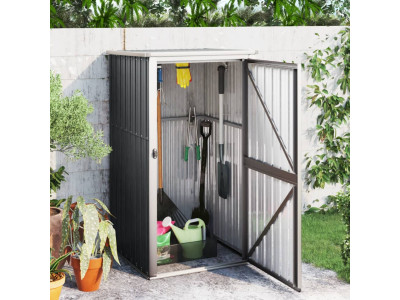 Abri de jardin galvanisé Anthracite Rangement Bois Outillage