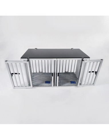 Cage Chien ALU Double 2 tailles Cage Chien Pliable en Aluminium