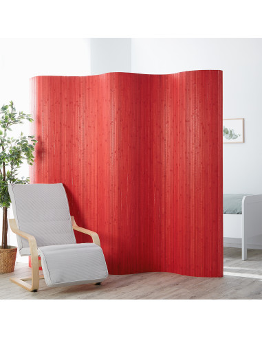 Paravent bambou rouge paravent design paravent de salon paravent d'intérieur