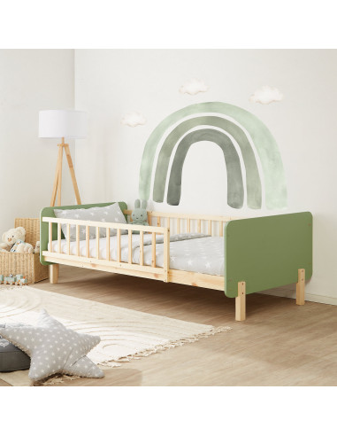 copy of Lit enfant 90x200 cm en pin massif blanc lit avec sommier cadre de lit avec sommier