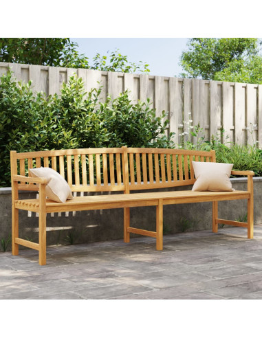 Banc jardin Bois Teck Massif 228 cm Banc de Jardin Banc Extérieur Banc Bois Banc Terrasse