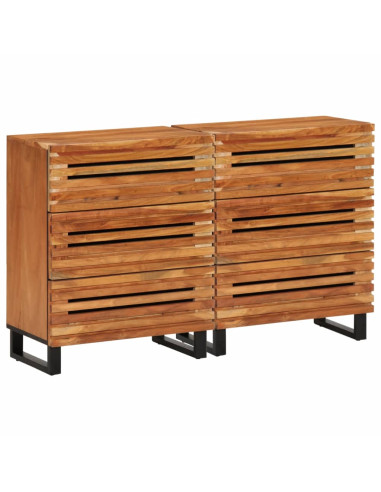 Commode 6 Tiroirs Acacia Massif Commode Chambre Buffet de Salon