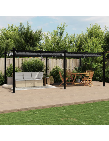 copy of Pergola avec toit rétractable beige 3x4 m Pergola en aluminium Tonnelle de jardin Tonnelle terrasse