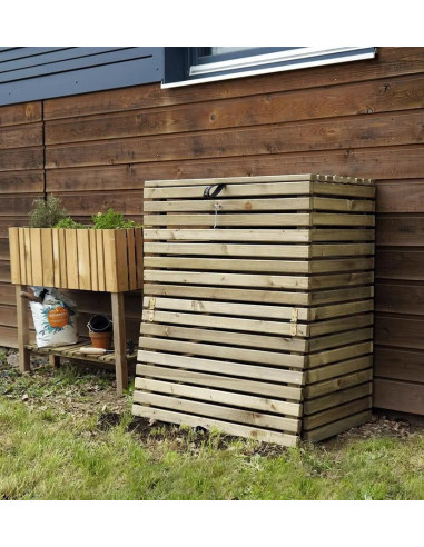 Composteur en Pin Massif 320L avec Trappes Composteur en Bois Composteur de Jardin Composteur Déchets Organiques