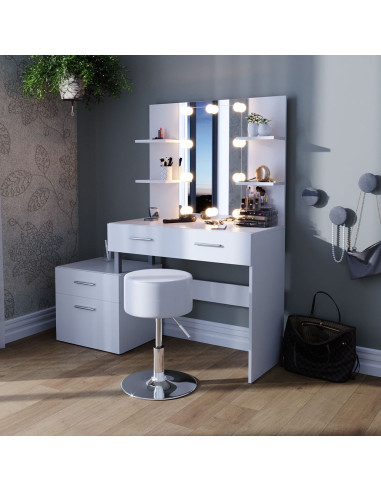 copy of Coiffeuse avec miroir Elina Coiffeuse moderne Coiffeuse maquillage Coiffeuse femme Coiffeuse chambre